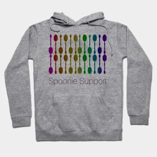 Spoonie Support! (Dark Rainbow Ombre) Hoodie